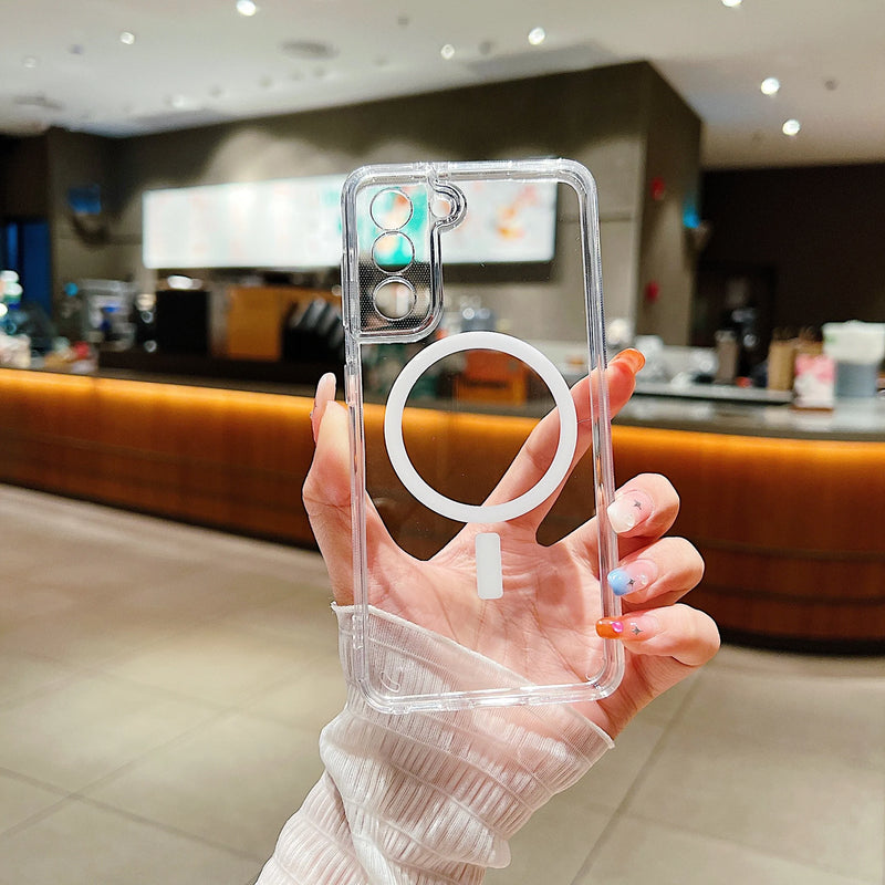 Transparent For Magsafe Case for Xiaomi Mi 15 14 13 Pro Ultra 13T 14T Redmi Note 13 14 4G 5G Magnetic Shockproof Hard Cover