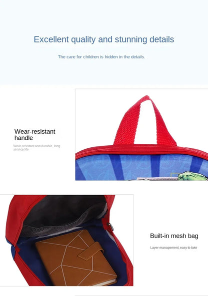 Disney Minnie Boys Girls Backpack Frozen School Bag with Pencil Case Spiderman Kids Kindergarten Preschool School Bags