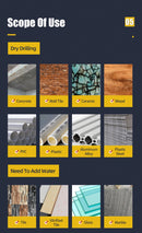 Cross Hex Drill Bit Set For Concrete Porcelain Tile Glass Metal Professional Multifunction Drill Bits Kit Tools Carbide Drills