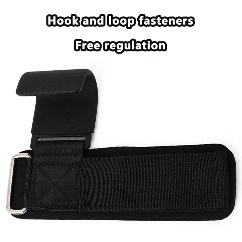 1PC Weight Lifting Hook Grips with Wrist Wraps Gym Hand-Bar Wrist Strap  Fitness Hook Weight Strap Pull-Ups Power Lifting Gloves