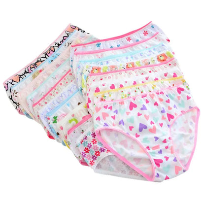 6PCS/Lot Kids Underwear Baby Girls Panties Cotton Floral Print Toddlers Shorts Briefs Cute Kid Panties Children's Underpants