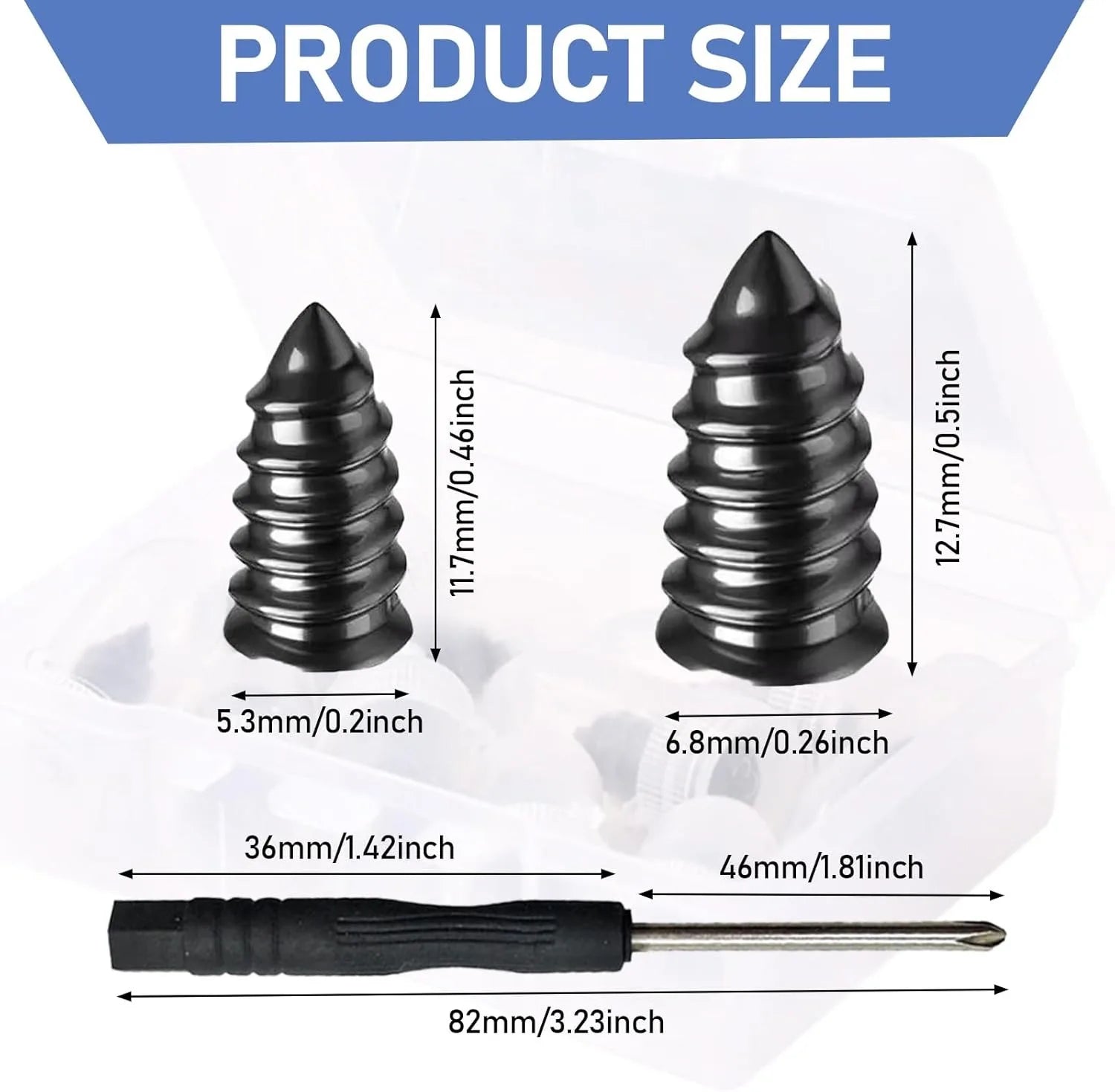 Puncture Repair Kit for Car Vacuum Tire Repair Screws, Quick Fix Self-Service Tire Repair Nails for Flat Tires With Screwdriver