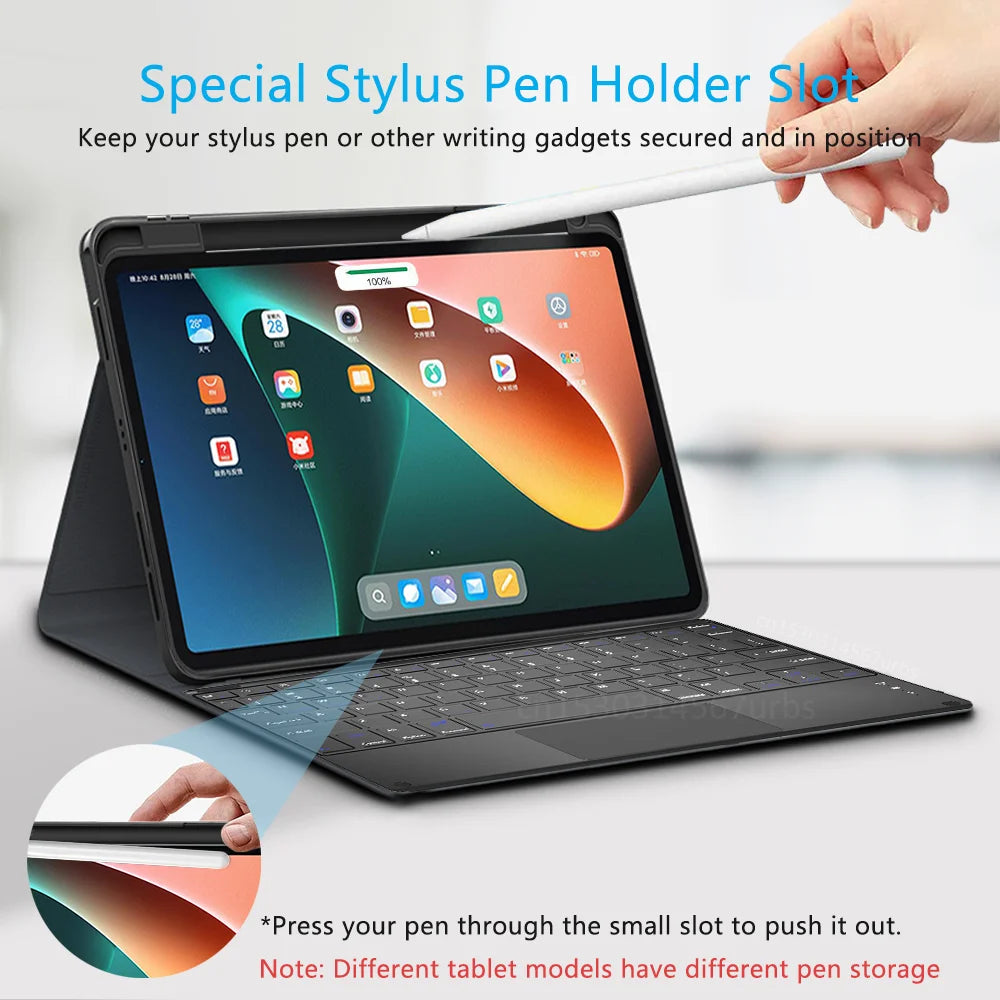 Keyboard Case for Xiaomi Mi Pad 6 Pro Keyboard Case For Redmi Pad SE 11 Inch 2023 Tablet Cover MiPad 5 Pro Case with Keyboard