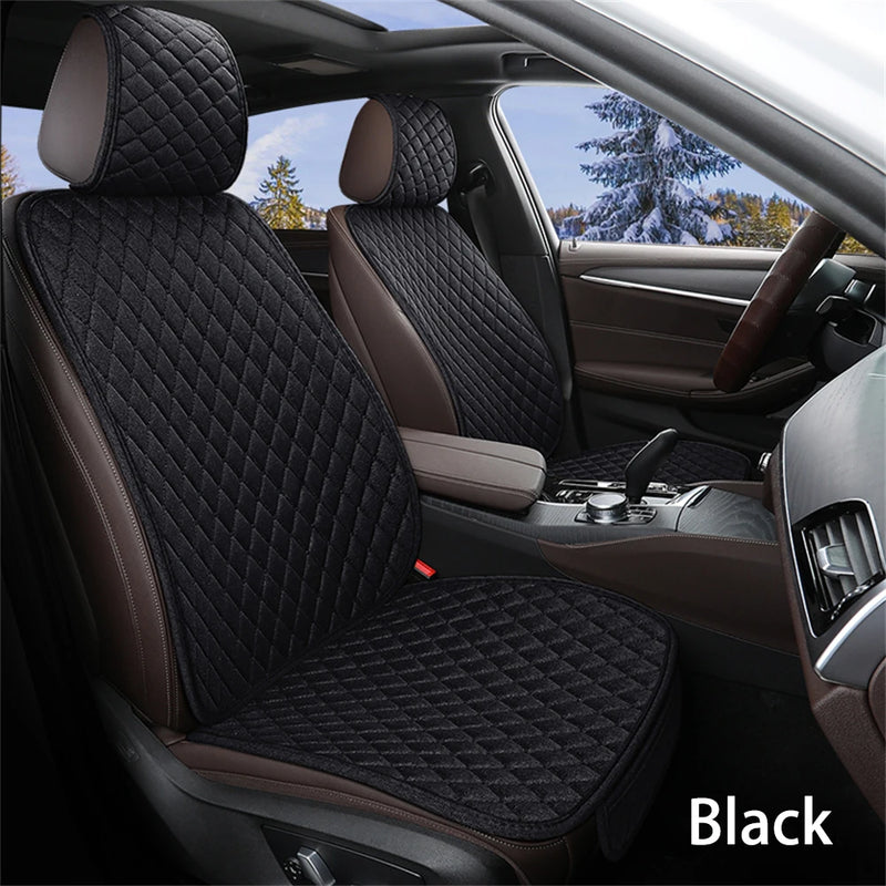Universal Flax Car Seat Cover Front Rear Cushion Comfortable Breathable Protector Mat Four Season Pad Auto Interior Accessories