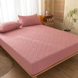 Waterproof Quilted Mattress Cover - Cotton Top, Antibacterial Fiber Fill, TPU Waterproof Layer - A-Class Health Standard