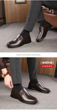 Leather Men Formal Shoes Luxury Brand 2025 Men's Loafers Dress Moccasins Breathable Slip-on Black Driving Shoes Plus Size 38-46
