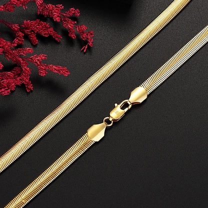 Snake Chain Necklace for Men and Women, 925 Sterling Silver, Fashion Sliver, High Quality, 1mm 