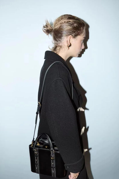 Bolso de diseñador de lujo para mujer, de piel sintética suave, tipo cubo, de alta calidad, tipo bandolera