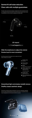 Oneplus Buds 3 wireless Bluetooth headset LHDC 5.0 49dB active noise reduction 44h battery life Oneplus 12 TWS low delay.