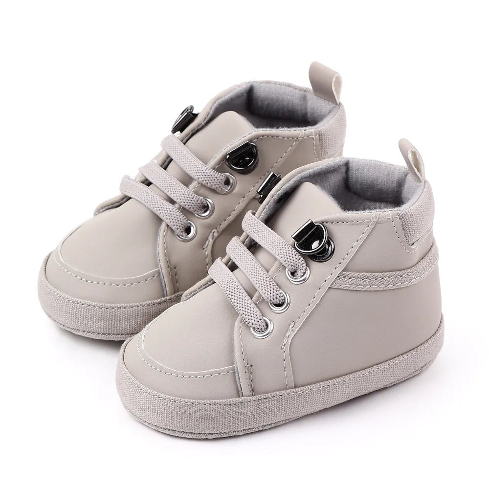Zapatos casuales para bebés, botines con cierre de velcro para niños pequeños de 0 a 1 año, para caminar al aire libre