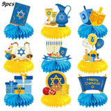 Disposable Jewish Hanukkah Supplies, Cutlery Set, Plates, Napkins, Cup, Festival Party Decorations 