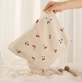 Portable Makeup Bag Winter Cute Cherry Makeup Bag Corduroy Cosmetic Bag Corduroy For Everyday Use Makeup Travel