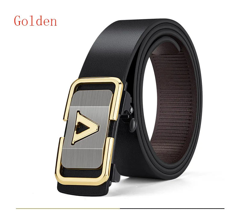 Men's automatic buckle belt casual cowhide belt personalized versatile belt