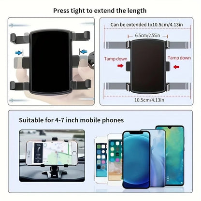 Universal Car Mobile Phone Holder Dashboard Phone Holder Easy Clip Mount Stand Cellphone Stand For GPS Navigation Hanging Holder