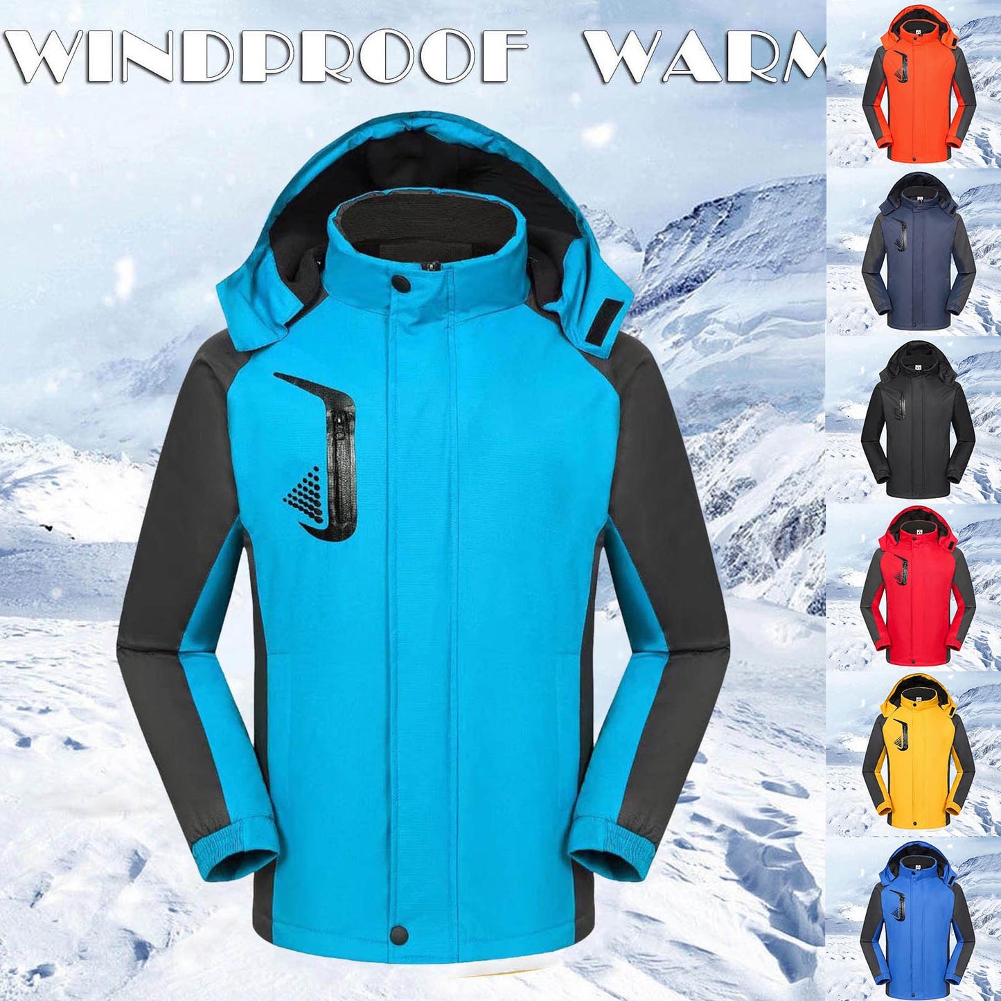 Winter Coat For Women Ski Jacket Warm Winter Snow Coat Mountain Windbreaker Hooded Raincoat Jacket Outdoor Windproof Jacket Mont
