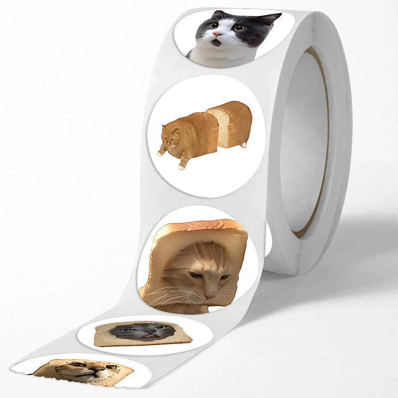 100pcs/500pcs Cartoon Meme Cat Stickers For School Reward Stickers Classroom Decor Encouragement Sticker For Student Teacher