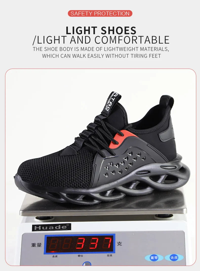 Men Safety Footwear Indestructible Shoes Sneakers Steel Toe Protective Boots Anti-smash Anti-puncture Work Safety Anti-slip Shoe