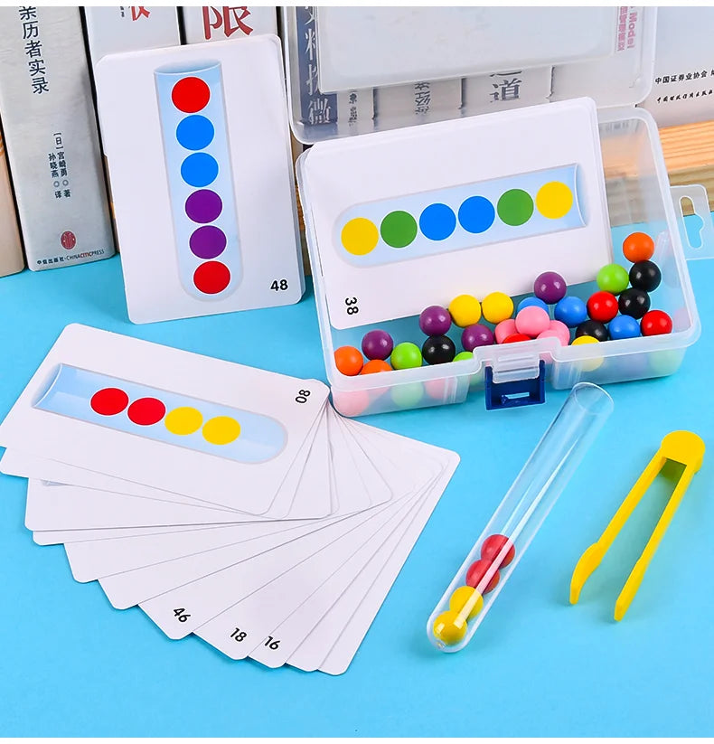 Juguetes de motricidad fina para niños, entrenamiento de concentración, juego de cuentas con pinzas, electrodomésticos de educación temprana, educación Montessori