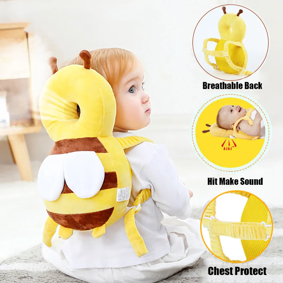 Baby Protect Pillow Learn Walk Head Protector Cushion Anti Fall Backward Cap Carry Cartoon Kids Safe Bibi