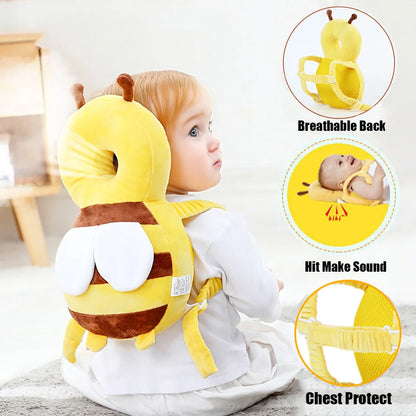 Baby Protect Pillow Learn Walk Head Protector Cushion Anti Fall Backward Cap Carry Cartoon Kids Safe Bibi