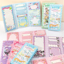 Cute Cartoon Sticky Notes Set 9 Designs 180 Sheets Foldable Memo Pads for Office School Journaling and Desk Organization