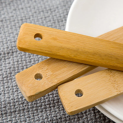 Espátula antiadherente para sartén de bambú natural, cuchara, utensilios de cocina, pala para wok, accesorios de cocina