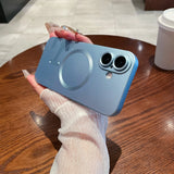 For Magsafe Silicone Matte Bumper Case For iPhone 16E 16 15 14 13 12 11 Pro X XS XR Max 8 7 Plus SE Magnetic Lens Protect Cover