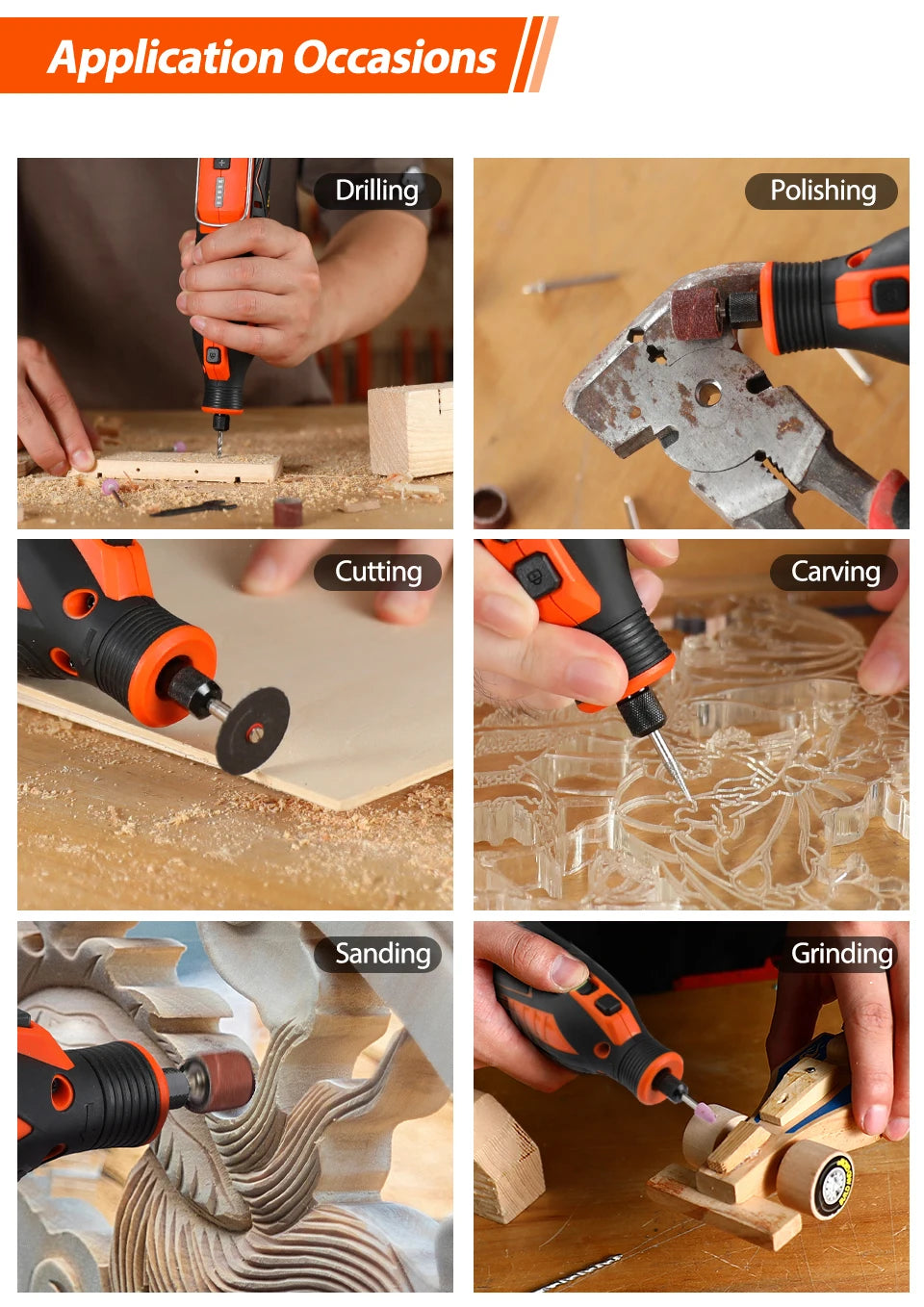 WORKPRO 12V Cordless Rotary Tool With Charger 5-speed 2.0Ah Mini Electric Grinder Machine Polishing Tools  & 114 Accessories