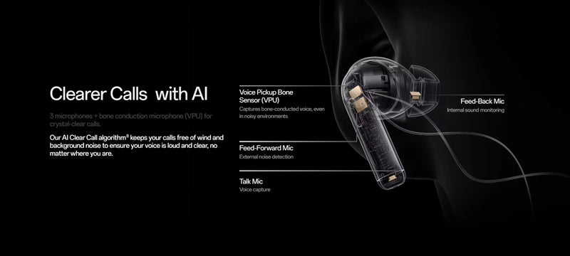 Global Version OnePlus Buds Pro 3 Earphone Up to 50dB Noise Canceling Spatial Audio with Head Tracking Hi-Resolution Audio