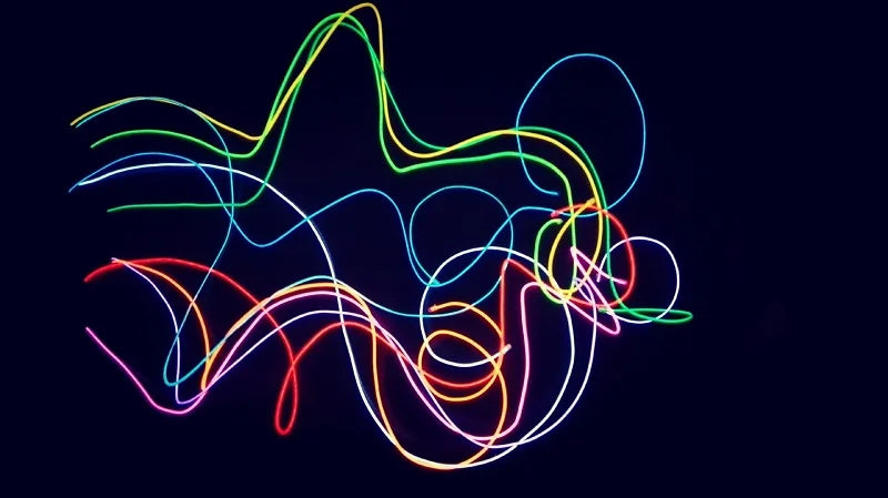 10/5/3/1M EL Wire Light Strip Battery USB Switch Neon Glowing String Lights DIY Rope Tube Halloween Blacklight Multicolor Decor