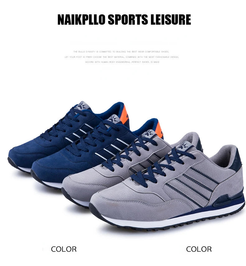 Brand Sneakers Men Outdoor Running Shoes High Quality Lace-Up Men Casual Shoes Fashion Comfortable Walking Shoes Tenis Hombres