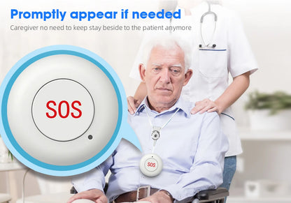 Emergency Button Wireless Remote Call SOS Button 433MHz Caregiver Pager Home Secure Alarm System For Patient Elderly