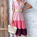 Summer Fashion Women Straw Belt Casual Bohemian Wide Summer Braided Waistbelt  Buckle Elastic Female Straw Waist Belt