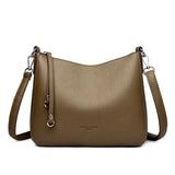 Genuine Brand Women's Soft Leather Shoulder Bags Luxury Designer Crossbody Bags Ladies Casual Tote Bag Messenger Commuting Sac