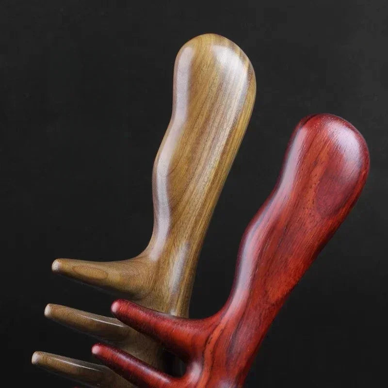 Peine de madera de sándalo verde natural hecho a mano para cabello rizado con dientes anchos, cepillo de masaje desenredante de madera antiestático para mujeres.