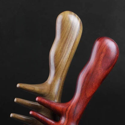 Peine de madera de sándalo verde natural hecho a mano para cabello rizado con dientes anchos, cepillo de masaje desenredante de madera antiestático para mujeres.