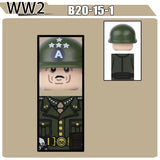 WW2 Military Soldier Figures Building Blocks Soviet British Army German Camouflage Warrior Infantry Accessories Bricks Toys Gift
