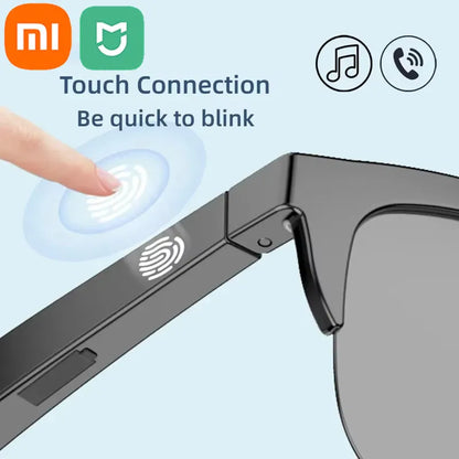 Gafas de sol inteligentes Xiaomi MIJIA con Bluetooth, llamadas, auriculares deportivos para exteriores, alta fidelidad, luz azul, resistentes al agua y anti-UV para hombres y mujeres.