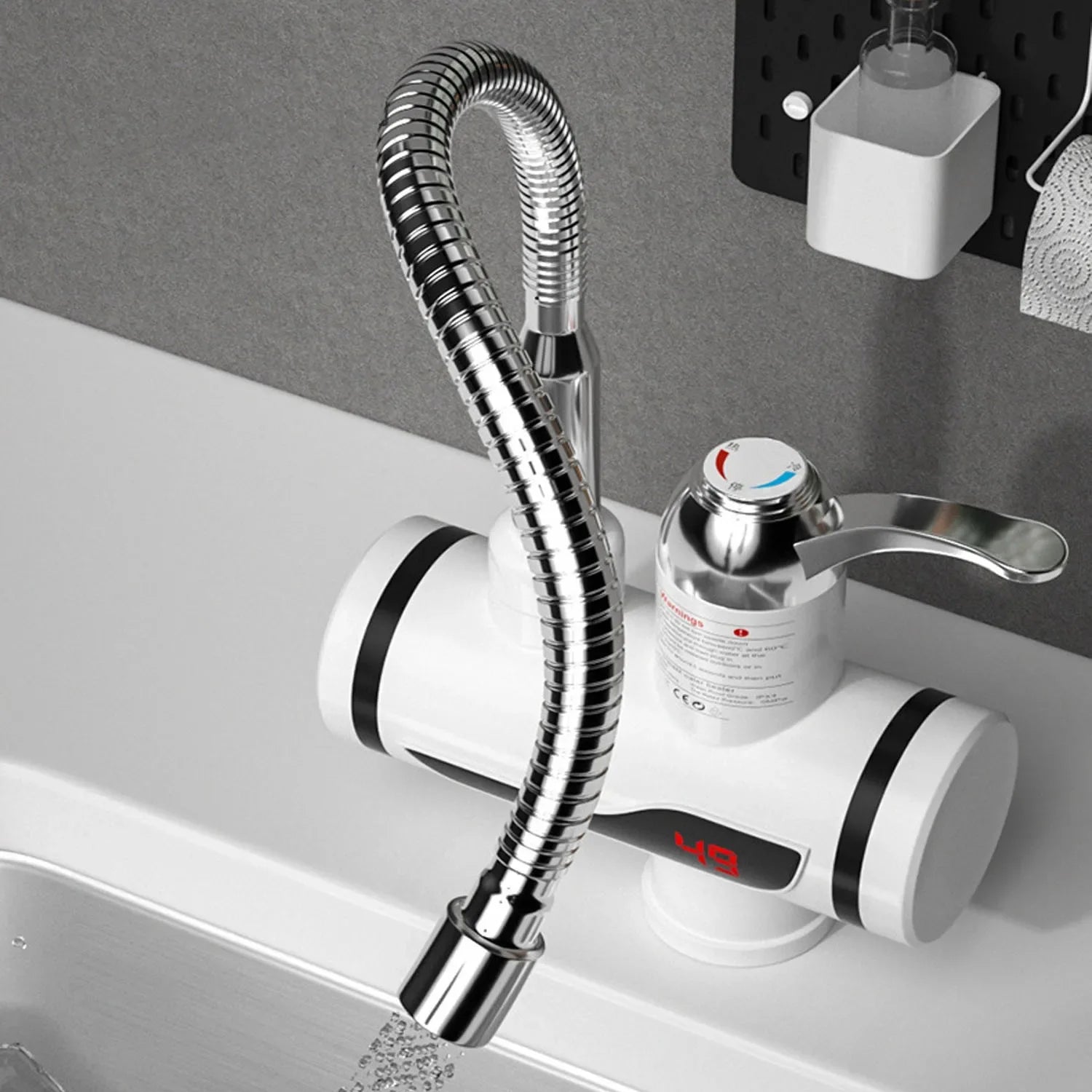 3000W Electric Kitchen Water Heater Tap Instant Hot Water Faucet Heater Cold Heating Faucet Tankless Instantaneous Water Heater