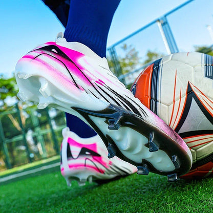 Nuevas botas de fútbol para hombre TF/FG, superventas, botas de fútbol para niños, zapatillas de entrenamiento antideslizantes para exteriores, botas de fútbol para niños.