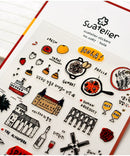 Suatelier City Stickers Korea Scrapbooking DIY Deco Sticker Junk Journal Supplies Planner Diary Photo Album Craft Material