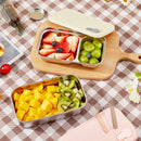 WORTHBUY 304 Stainless Steel Lunch Box With Lid Portable Fruit Salad Food Container Stackable Leak Proof Bento Box For Student