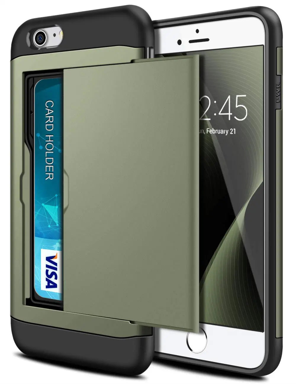 Funda para iPhone SE 2022 2020 con puerta corredera, bolsillo oculto, ranuras para tarjetas, antiarañazos, para iPhone SE3 SE2 SE