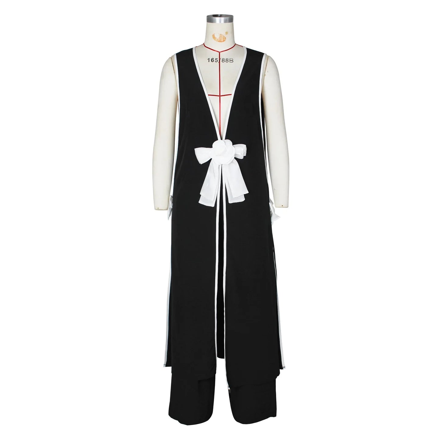 Two Piece Set Women Tracksuit Spliced Vest Pant Sets Elegant High Street Work Ankle Length Wide Leg Pants Loose Matching Sets