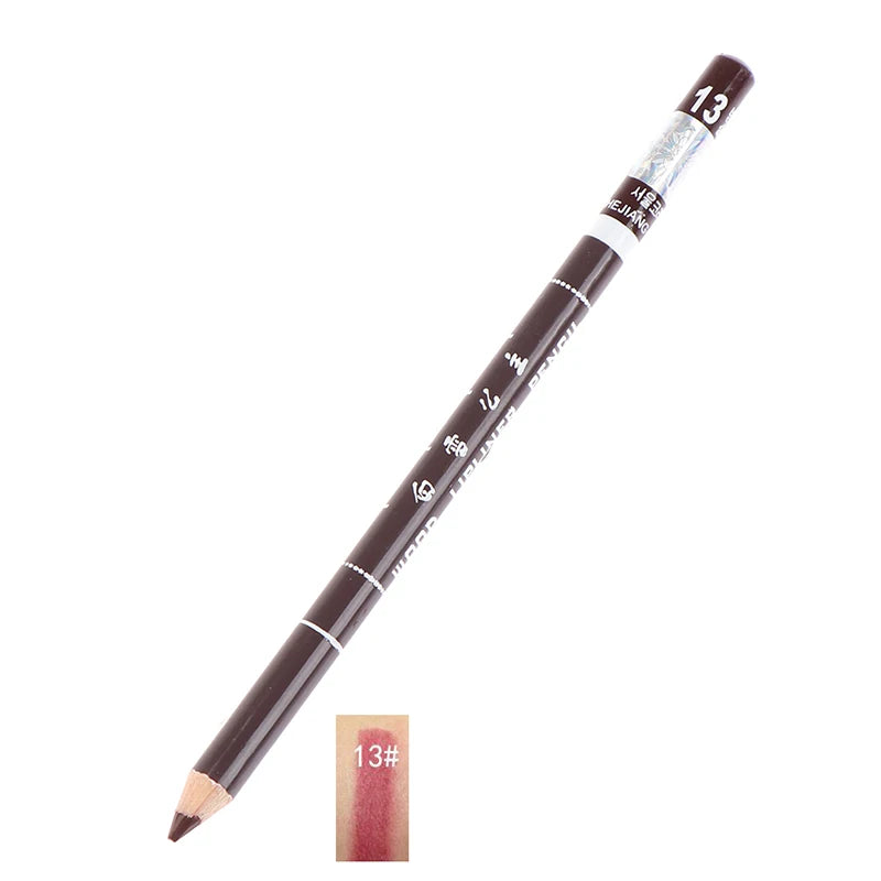 Professional Wood Lip liner Waterproof Lady Charming Lip Liner Soft Pencil Makeup Women's Long Lasting Cosmetic Tool 28Color
