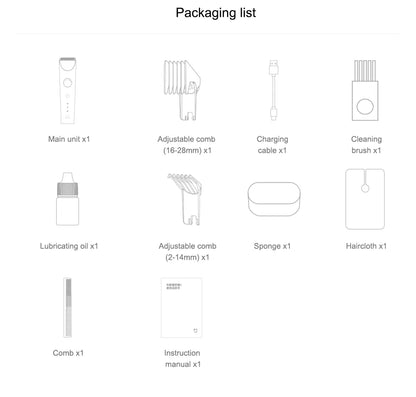 MIJIA Hair Clipper 2 Hair Trimmer Professional Beard Cut Machine IPX7 Waterproof Wireless Haircut Machine Mijia Clipper 2