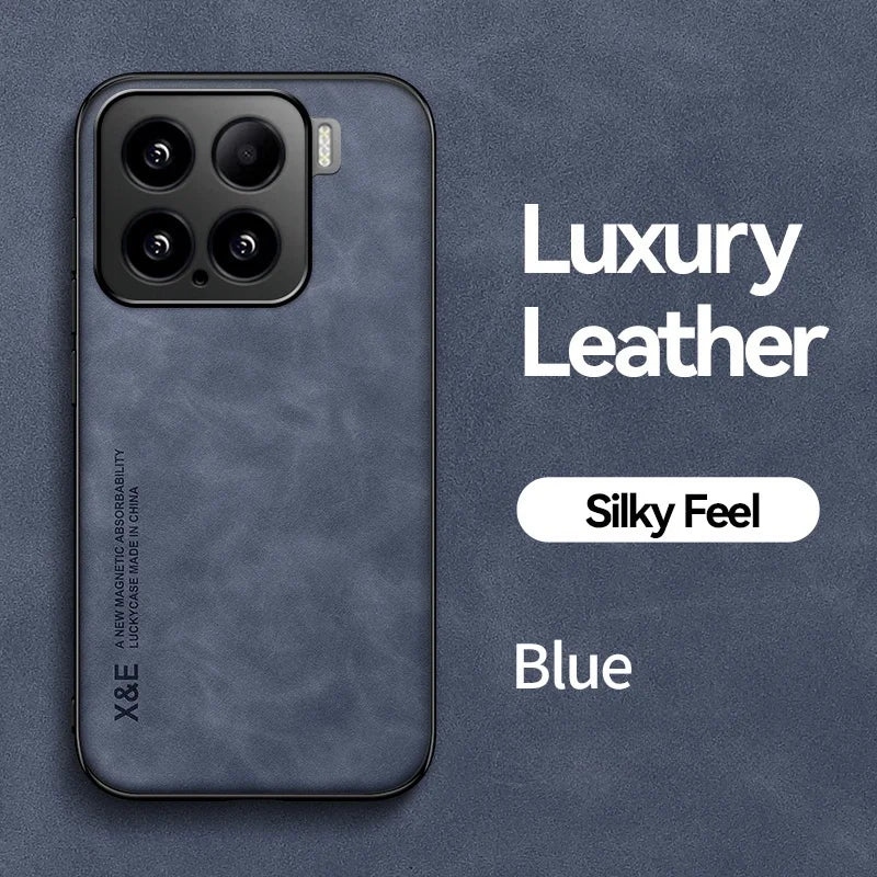 Funda For Xiaomi 15 5G Case Leather Car Magnetic Holder Phone Cover For Xiaomi 15 Pro Xiaomi15 Mi15 15Pro Soft TPU Protect Coque