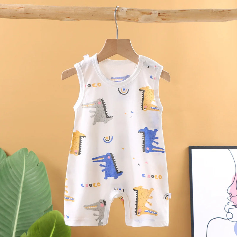 New 2025 Soft and Lightweight Cotton Baby Crawling Clothes for Boys Girls Aged 1-20 Months Children Romper Kids Homewear