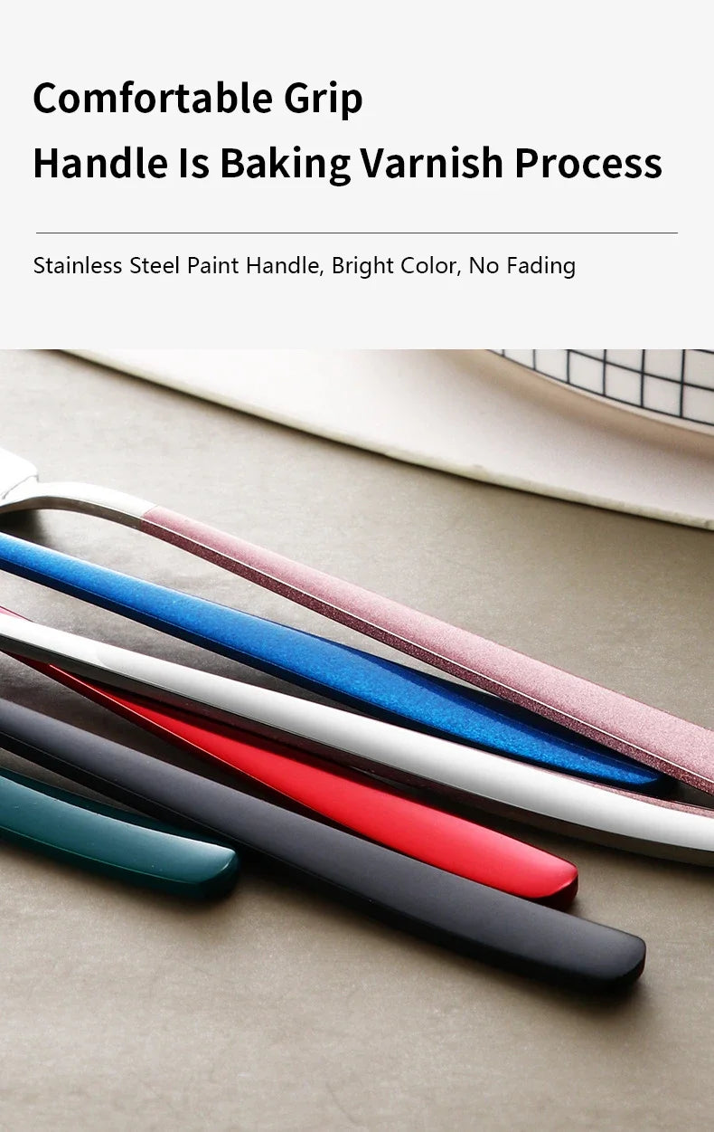 304 Tableware Set Portable Cutlery Set Dinnerware Set High Quality Stainless Steel Knife Fork Spoon Travel Flatware With Box