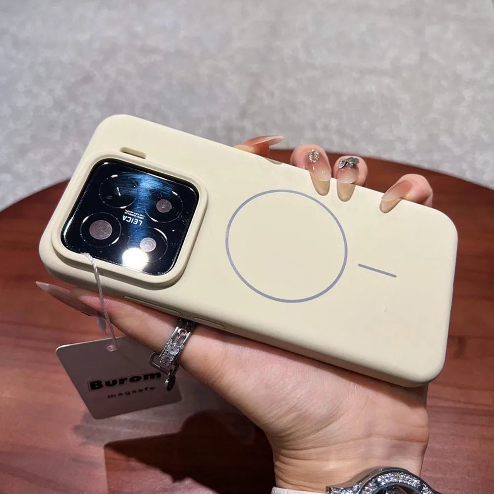 Colorful Liquid Silicone For Magsafe Wireless Charger Magnetic Case for Xiaomi 15 14 Pro 15 Pro Shockproof Soft Cover